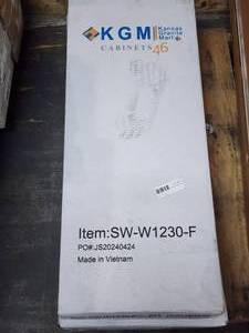 lot 71 image: Kansas Granite Mart White Shaker 12x 30 Ready to Assemble Cabinet (New In Box)