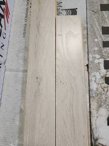 lot 120 image: 7-Boxes of 3x 34 Wire Brushed White Oak Sea Salt Prefinished Hardwood Flooring (Approx. 168sf)
