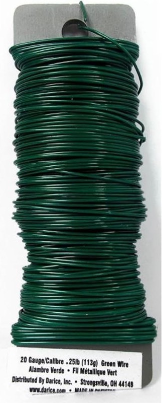 lot 101 image: Bundle of 4 Darice Paddle Wire 20 Gauge 110 Feet-Green