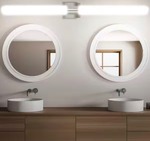 48 in. Brushed Nickel Fixture 5 CCT 2700K-5000K Vanity One Light 38W 3000 Lumens Dimmable Damp Rated ETL Listed *Retails $94*