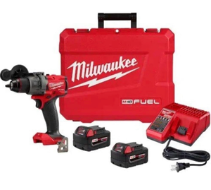 lot 8 image: Milwaukee Electric - Variable Speed M18 Fuel. 12 Hammer Drill-Driver KIT - Retail $640