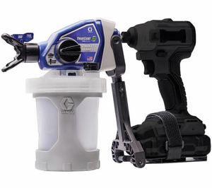 lot 57 image: Graco 26D360 TrueCoat 360 Drill��Powered Paint Sprayer  Sprays & Stain with No Thinning Use Your Own Drill  Includes FlexLiner Bags, Spray Tips, Funnel & Strainer  Ideal for DIY Projects - Retail $169