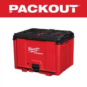 lot 72 image: Milwaukee 48-22-8445 PACKOUT 20  x 15  Secure Hang and Stack Cabinet - Retail $208