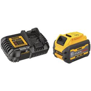 lot 88 image: Dewalt DCB606C FLEXVOLT 20V60V MAX Lithium-Ion Battery and Charger Starter Kit (6 Ah) - Retail $329