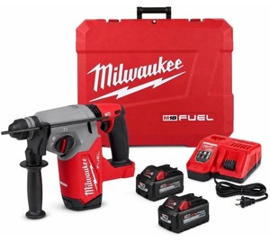 lot 1 image: Milwaukee M18 FUEL 1 Brushless Cordless Power Rotary Hammer Kit 2912-22 - Retail $1,292