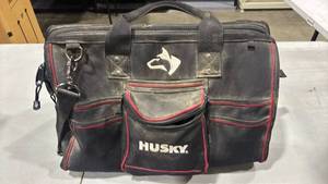 lot 1110 image: Husky Tool Bag with Multiple Pockets and Handles
