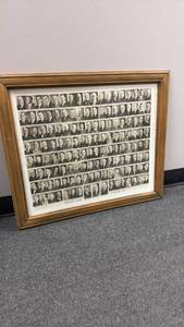 lot 1201 image: Framed 1922 Wichita Bar Bench 24 x 28 in