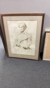 lot 1204 image: Framed wall decor 35 x 27 in