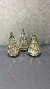 lot 2043 image: Holiday lighted glass trees