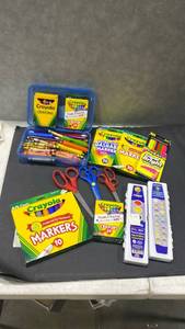 lot 2053 image: Crayons markers and scissors