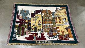 lot 2064 image: Dickens Village woven throw