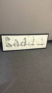 lot 4102 image: Framed wall decor 15 x 41 in