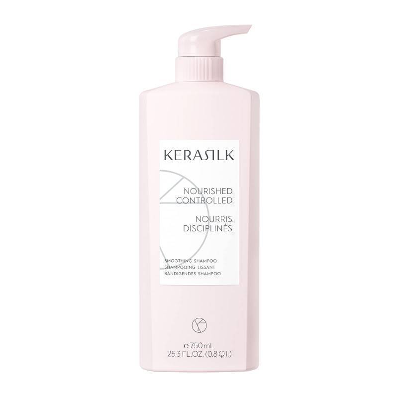 lot 39465 image: KERASILK Smoothing Shampoo Intensively Nourishes  Tames Frizz & Smooths Strands  For Coarse, Frizzy, Unruly Hair  Improves Manageability for All Hair Types & Textures  750ml - Retail $66
