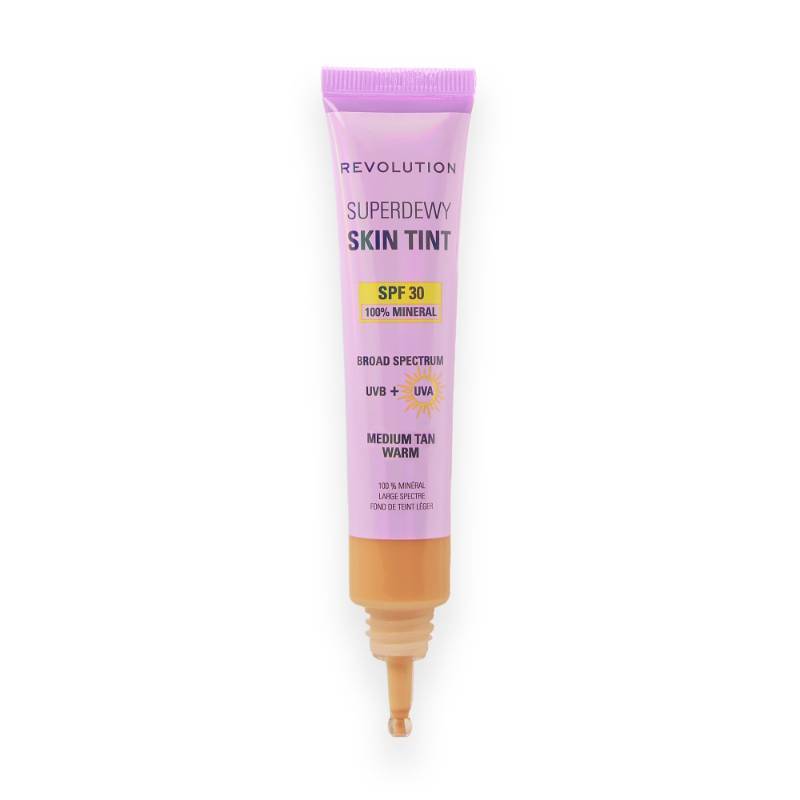 lot 59342 image: Revolution Superdewy SPF 30 Skin Tint, Medium Tan Warm - Retail $17