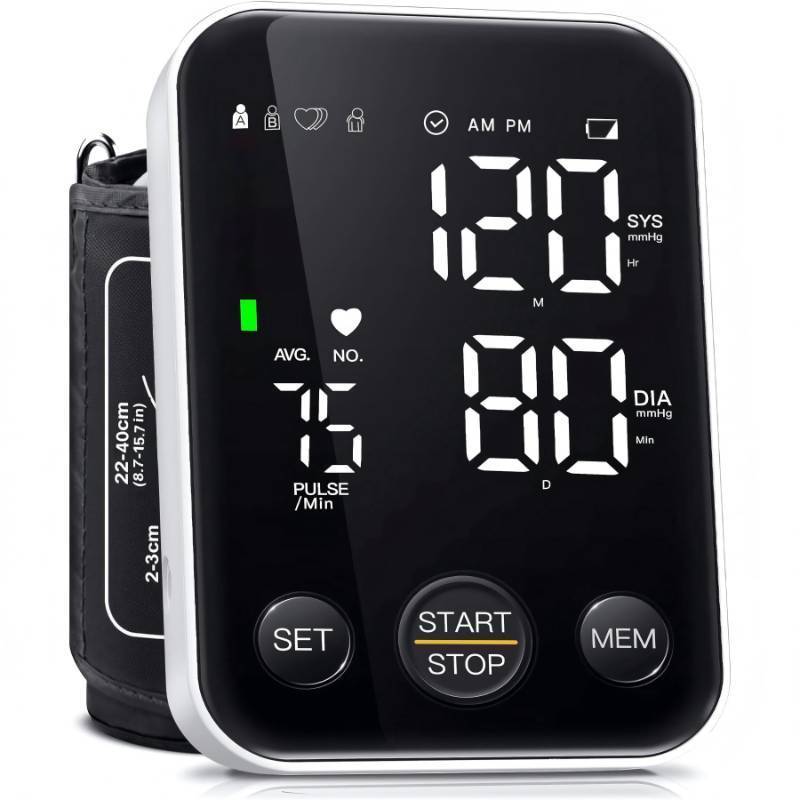 lot 59455 image: Oklar FDA Cleared Blood Pressure Monitor Upper Arm BP Machine for Home Use - Retail $23