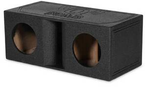 lot 39712 image: Q Power QBOMB10HP-DUAL Dual 10 Vented Car Audio Subwoofer Box, DAMAGED IN SERVERAL PLACES. - Retail $193