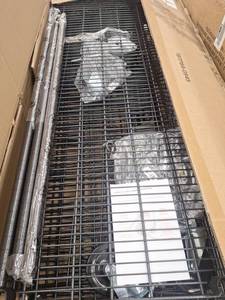 lot 12886 image: Trinity 6-Tier NSF Wire Shelving Rack w Wheels Black Anthracite TBTPBA-0945