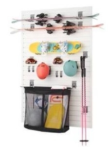 Trinity 24 Sq Ft Modular Slatwall Panel 19-Piece Sports Accessory Set TUP-0714