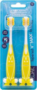 lot 1081 image: NEW Kids Toothbrushes Yellow Smiley Design Soft Bristles 2 Pack