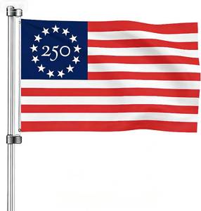 lot 68418 image: 250 Anniversary USA Flag, 250th Anniversary Flags 4th of July Decorations Independence Day Patriotic Flags with Reinforced Brass Grommets,250 Years of Freedom American Anniversary Flag 3x5 Ft for Indo