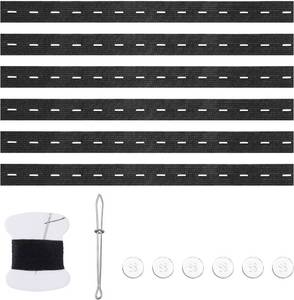 lot 69806 image: Yuomeaz 6Pcs Waistband Tightener, Elastic Pants Waist Tightener, Adjustable Jean Waist Tighteners, Sewing Jeans Button Extenders Kit for Women Men (with Buttons)