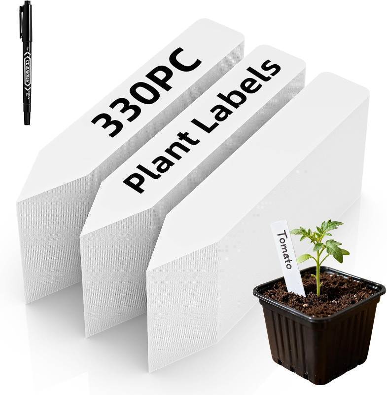 lot 66527 image: 4 L x 0.62 W Cleangor 330Pcs Plant Labels with Marker Pen, 4 Plant Tags for Garden