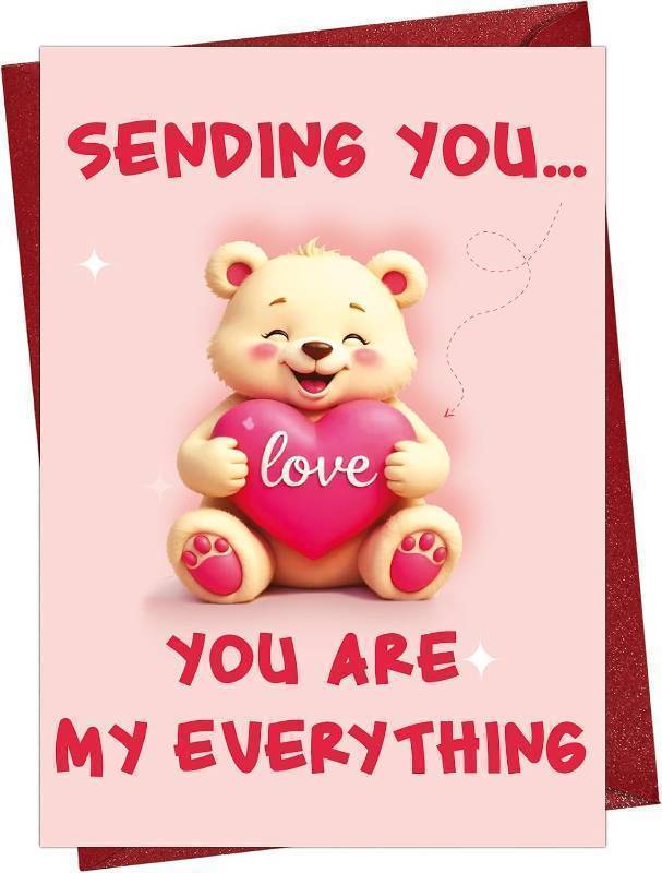 lot 66569 image: Cheerin Sweet Love Card with Envelope   Romantic Birthday Card with Envelope for Wife, Girlfriend, Husband, Fiance, Boyfriend   Heartfelt Anniversary Card for Him or Her 5x8