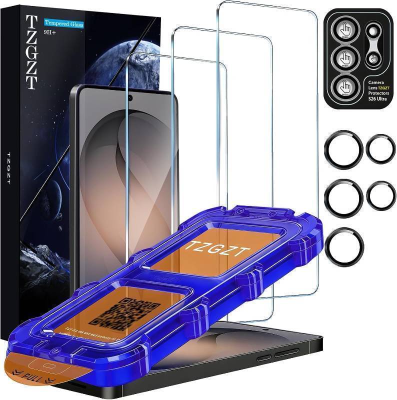 lot 66644 image: TZGZT 3 Pack Screen Protectors for Samsung Galaxy S26 Ultra,Tempered Glass