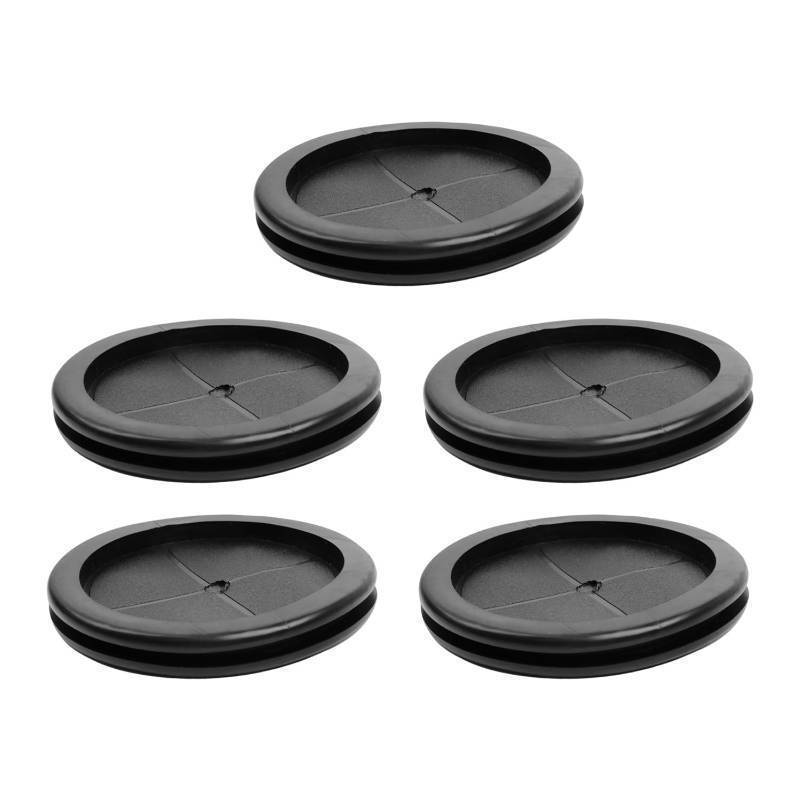 lot 68025 image: 5 Pack Rubber Grommets 3-1516 (100mm) Drill Hole, 3-916 (90mm) ID Double Sided Hole Plugs Gasket for Cable & Wire Firewall Protection, Automotive & Electrical, Black