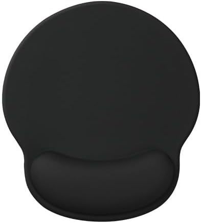 lot 68309 image: 9.6L x 8.7W inches YOWKA Mouse Pad with Wrist Rest, Larger Size Mousepad 9.8 x 8.7 inches, Fasion Clashing Color Collection, Non-Slip Base (Black)