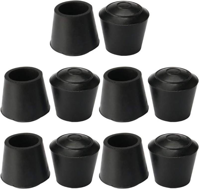 lot 68306 image: Chair Leg Floor Protectors,16mm 58 Inch Anti Slip Rubber Table Chair Leg Caps,Black, Fit Round Diameter 0.610.65, 10 Pack