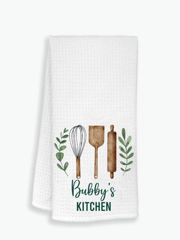 lot 68341 image: 16x24Bubbys Kitchen Towel - Tea Towel Kitchen Decor - Bubbys Kitchen Soft And Absorbent Kitchen Tea Towel - Decorations House Towel - Dish Towel Gift For Mothers Day - Birthday - Holiday