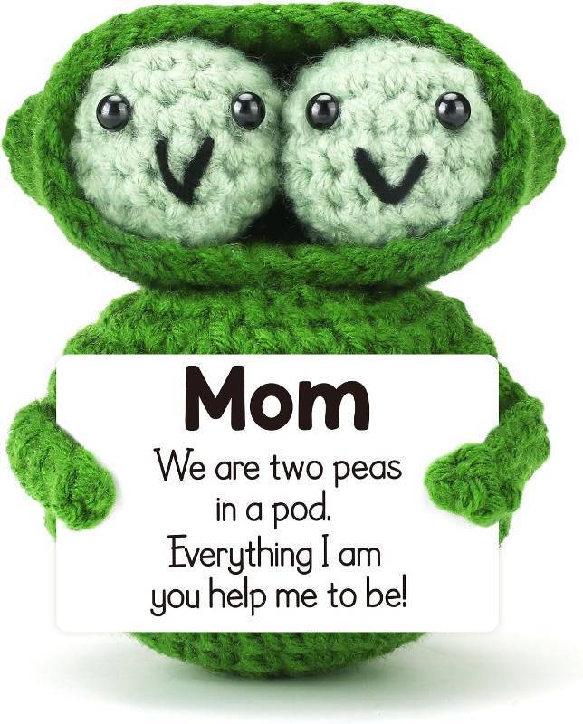 lot 68345 image: Mini Tiny Crochet Peas LEJIAJINW Gifts for Mom Christmas, from Daughter Son, Mom Mother Christmas - Funny Mini Handmade Crochet Peas, Thank You Birthday Gift for Mama Mommy Mother in Law Mothers Day o