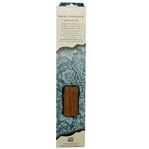 lot 97136 image: 40 Count Nag Champa Incense Sticks Relaxing Aromatherapy Burn Time 20 Min