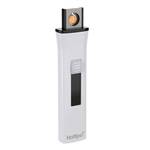 NEW SINGLE WHITE BLACK Hot Tips Rechargeable Electric Heated Coil Lighter Windproof Flameless USB