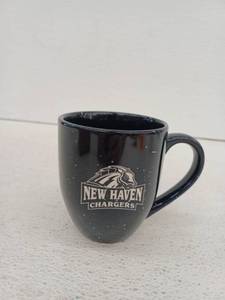 lot 12725 image: New Haven Chargers Navy Speckled Ceramic Bistro Mug 16oz