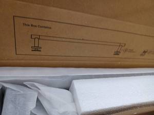 lot 12835 image: Delta Sliding Shower Door Frame Kit Fits 48in to 60in Openings, Track And Handle Only