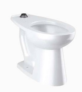 lot 12836 image: Sloan ST-2029 Vitreous China Floor-Mounted ADA Water Closet