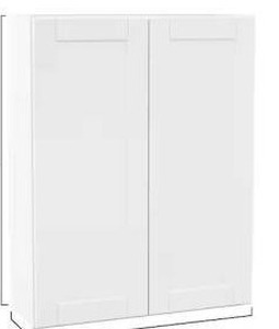 lot 12851 image: Shaker Style Two-Door Wall Cabinet