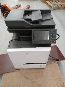 lot 12871 image: Sharp MX-C407F Color Multifunction Printer w Touchscreen & Document Feeder