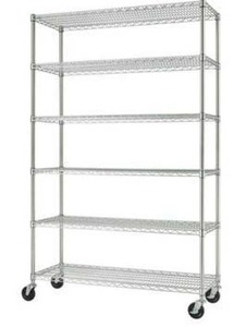 lot 12980 image: TRINITY 6-Tier Wire Shelving Rack 48 x 18 x 72