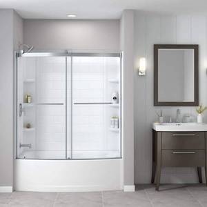 lot 13033 image: American Standard Ovation Curve 60 in x 30 in Bathtub Arctic White 2576212S.011  Retail $307.54