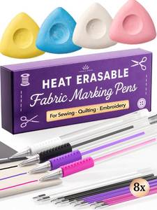 lot 2157 image: Lange & K�nig 4x Tailors Chalk  Heat Erasable Fabric Marking Pens for Sewing - Sewing Supplies Quilting Supplies Table Accessories Embroidery Pen Tailors Chalk Alternative - Retail $13