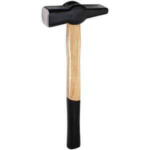 lot 2166 image: Blacksmiths Hammer 0000811-1000 Professional Metalworking Forging Tool Swedish Pattern Round Square Face Cross Peen Engineer Hammer with Wooden Handle Black Head (2.2 lbs1000g) - Retail $25