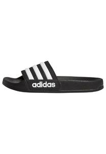 lot 2178 image: PRE OWNED adidas Adilette Shower Slides, Core BlackWhiteCore Black, 5 US Unisex Big Kid - Retail $15
