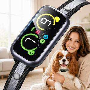 lot 2190 image: Smart Dog Bark Collar with Advanced Bark Detection, Anti Barking Devices with 4 Adjustable Modes&7 Sensitivity, Rechargeable Barking Collar for Small Medium Large Dogs, IP67 Waterproof (1, Metalic) - Retail $50