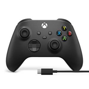 lot 2231 image: XBOX Wireless Gaming Controller  USB-C Cable  Carbon Black - Retail $52