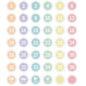 lot 2238 image: 42Pcs Pastel Line Up Spots for Classroom Floor 4 Inches Vinyl Number Stickers Floor Markers for Preschool Kindergarten Elementary Teacher Back to School - Retail $6