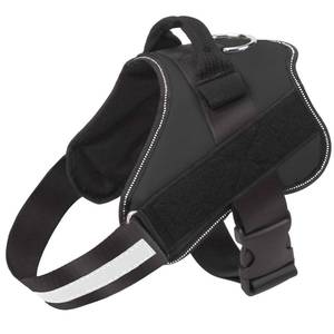 lot 2252 image: Bolux Dog Harness, No-Pull Reflective Dog Vest, Breathable Adjustable Pet Harness with Handle for Outdoor Walking - No More Pulling, Tugging or Choking (Black, M) - Retail $21