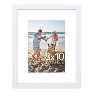 lot 2261 image: decorUhome 8x10 Picture Frame Fits 5x7 Photos with Mat, White - Retail $10